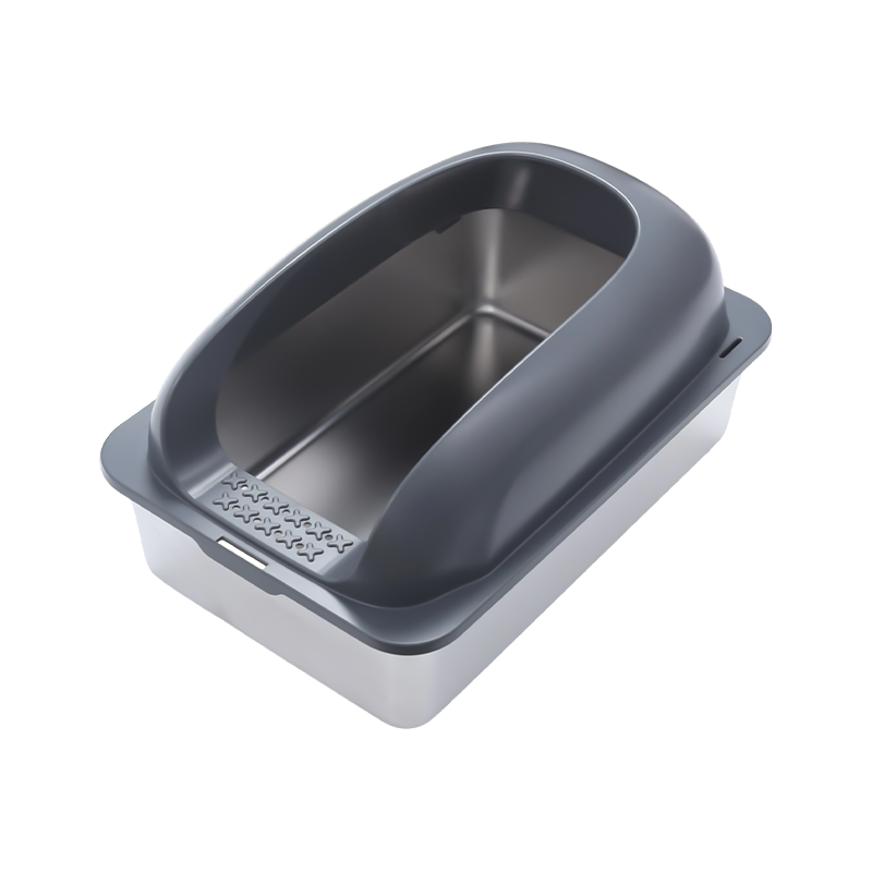 Yarı Kapalı Büyük Kalınlaştırılmış Kedi Kumu Kutusu